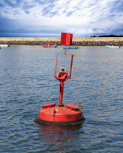 Red Buoy In The Sea