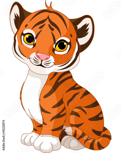 Plakat na zamówienie Cute tiger cub