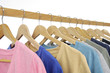 © glamour111 - Choice of man clothes of different colors on wooden hangers