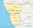 Namibia map (Namibia Landkarte)