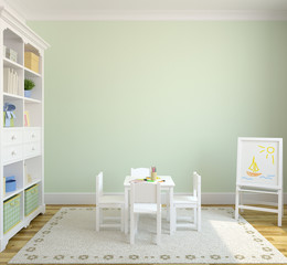 Sticker - Interior of playroom.