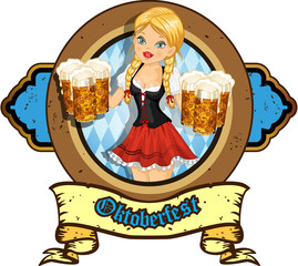 Wall Mural - Beer girl