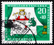 Postage stamp Germany 1964 Princess and Frog, Scene from The Pri