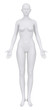 © CLIPAREA.com - Female body in anatomical position anterior view clipping path