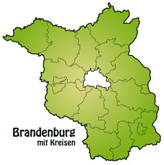  Bundesland Brandenburg mit Landkreisen