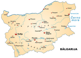  Map of Bulgaria with capitals