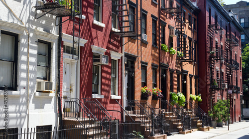 Nowoczesny obraz na płótnie Houses on Gay Street, New York City