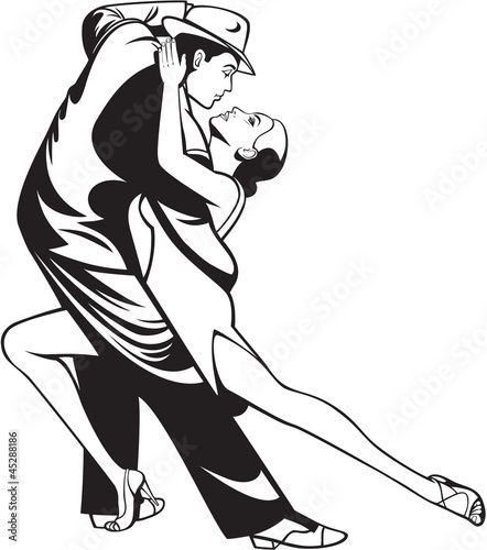 Tapeta ścienna na wymiar Tango dancers