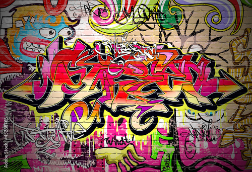 Fototapeta na szkło Graffiti sztuka tło wektor