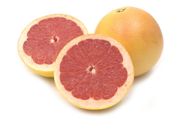 Wall Mural - Whole fresh grapefruit and slices