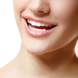 © Khorzhevska - Smile of beautiful woman with great healthy white teeth.