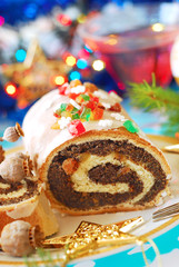 Wall Mural - poppy seed roulade for christmas