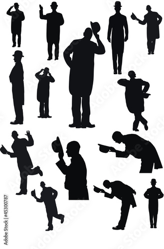 man in top hat silhouette
