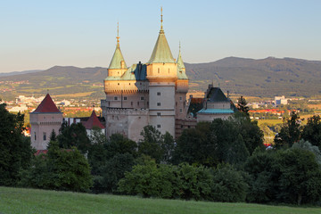 Poster - Bojnice castle at sunset - Slovakia