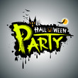 Halloween party. message design, vector