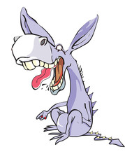 Funny Purple Donkey, Illustration