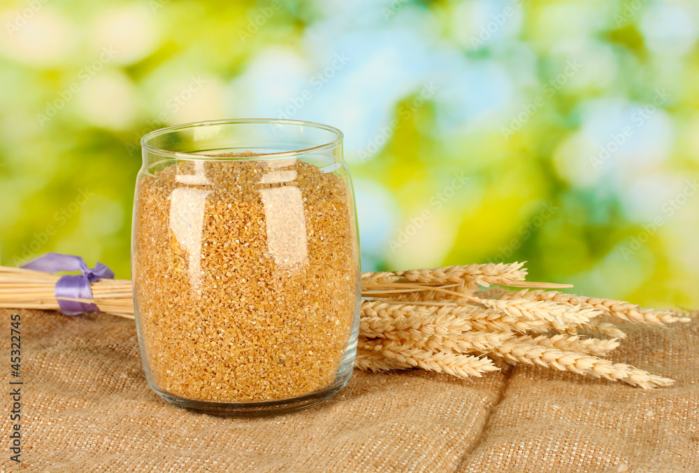 arnautka in glass jar with spikelets