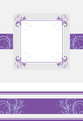 Wall Mural - ornamental violet frame and border