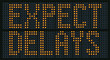 Raster Illustration Of  Congestion Sign Saying Expect Delays