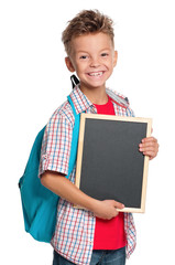 Wall Mural - Boy with small blackboard