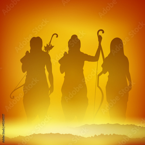 Fotografía Dussehra festival background. EPS 10.