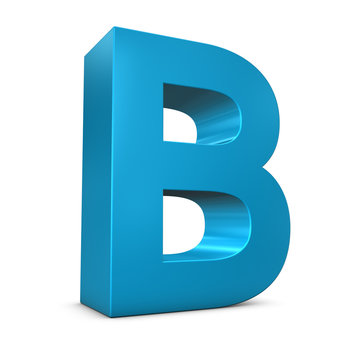 Letter B 3d render illustration isolated