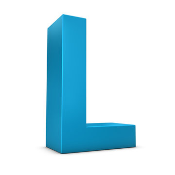 Letter L 3d render illustration isolated