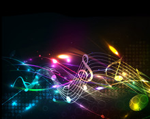 Music Colorful Music Note Theme