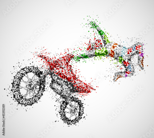 Naklejka dekoracyjna Abstract biker