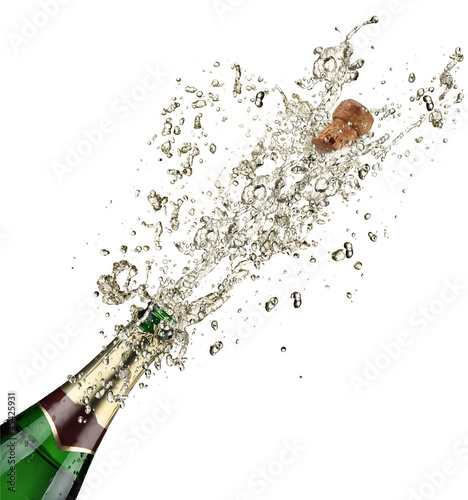 Naklejka dekoracyjna Close-up of champagne explosion