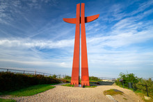 Millenium Cross On Hail Hill In Gdansk, Poland