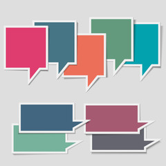 Poster - paper speech bubbles