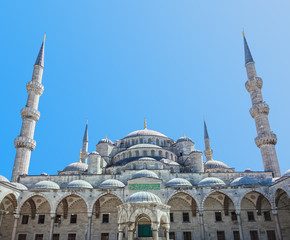 Blue Mosque from the courtyard. Istanbul, Turkey