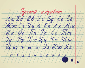 Russian alphabet set