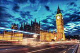 Fototapeta Big Ben - Palace of Westminster with Big Ben seen from Westminster Bridge