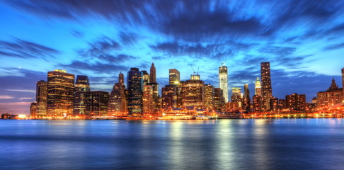 Fototapete - Panoramique de New York skyline.
