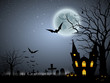 Halloween scary background, vector illustration