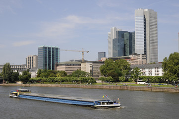 Canvas Print - Lastkahn in Frankfurt