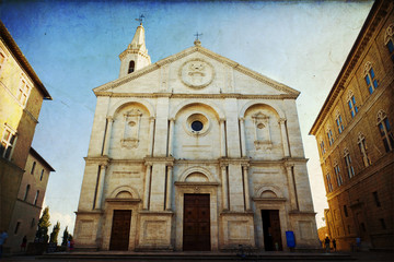 Canvas Print - Duomo di Pienza, Siena, Toscana