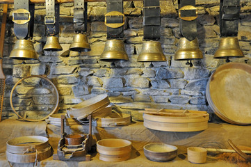 Wall Mural - Traditional Swiss cow bells