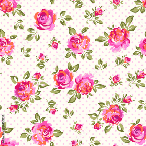 Naklejka na szybę bright seamless rose background