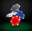 Illustration of Falling Poker Chips