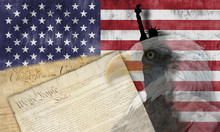 Bandera, Constitución Y Libertad De Estados Unidos De América