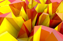 Abstract Autumn Triangular Three Dimensional Shape Closeup