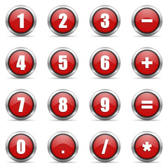 Poster - numeric icons set