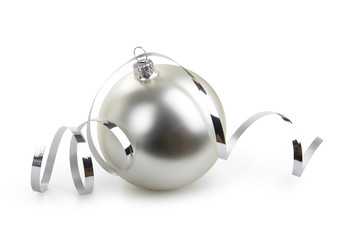 Wall Mural - christmas ball with ribbon