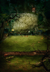 Wall Mural - Halloween design - Forest grave