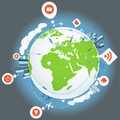 Poster - Abstract transport and ecology scheme on the Earth