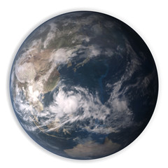 planet earth isolated on white background