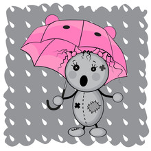 Monster Girl Under An Umbrella